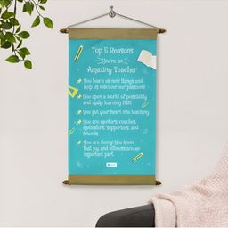 Indigifts Blue & Brown Hanging Scroll Card Wall Decor-picture-8