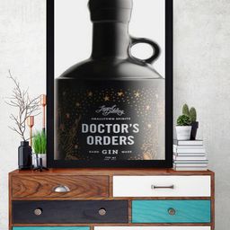 Gallery99 Black Printed Doctors Orders Texture Paper Framed Wall Art-image-52