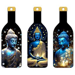 SEHAZ ARTWORKS 3-Pcs Blue & Black Printed Living Room Decor Wall Hangings-picture-26