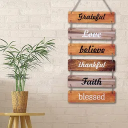 Kuber Industries Brown Printed Wooden Wall Hangings-image-38