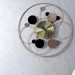 Amaya Decors Black & Gold Round Ring Wall Clock-image-33