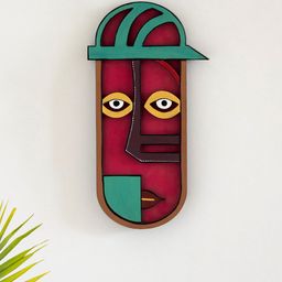 ExclusiveLane Maroon & Green Printed Wooden Wall Decor-picture-10