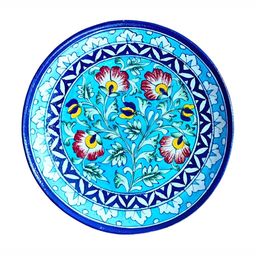 INDIA MEETS INDIA Blue & White Floral  Ceramic Plate Wall Art-image-39