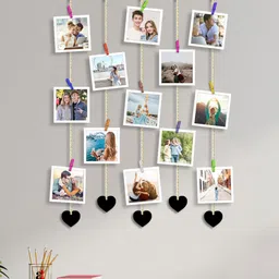 Art Street Black You Are My Heart Beat Clip Photo Collage Hanging Frame Wall Decor-20