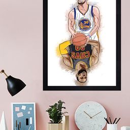 Gallery99 Curry & Lebron Texture Paper Framed Wall Art-image-46