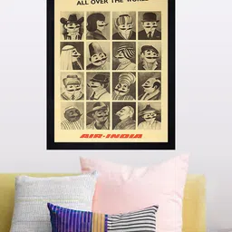 Gallery99 Black & Beige Wanted Texture Framed Art-image-77