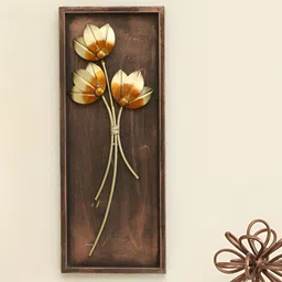 vedas Brown & Beige Textured Metal Wall Decor-11