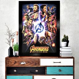 Gallery99 Black Avengers Texture Paper Framed Wall Art-image-11
