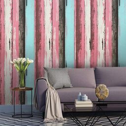 Jaamso Royals Pink & Black Wood Textured Self-Adhesive Waterproof Wallpaper-picture-27