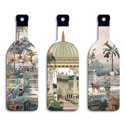 SEHAZ ARTWORKS 3-Pcs Grey & Green Printed Living Room Decor Wall Hangings-image-65