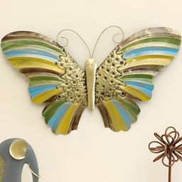 vedas Beige & Blue Textured Metal Abstract Wall Decor-picture-32