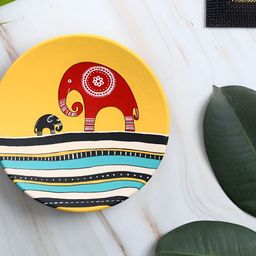 ARTYSTA BEAUTIFYING LIVES Blue & Yellow Mother's Love Wall Plate-image-58