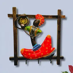 ANSHIKA INTERNATIONAL Beige & Red Musicians Key Hanger Design Metal Wall Hanging-image-79