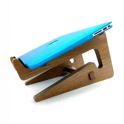 VAH Kya Bat Hai !! Brown Wooden U Detachable Laptop Holder Table-image-66