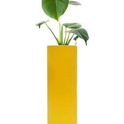 VAH Kya Bat Hai !! Yellow Wooden Flower Pot Holder-image-92