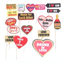 Kuber Industries 150 Pieces Red & Pink Party Photo Props-image-42