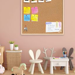 ArtzFolio Camel Brown & Yellow Printed Wooden Bulletin Board & Sticky Notes Wall  Decor-50