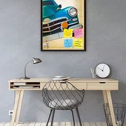 ArtzFolio Brown & Beige Wooden Bulletin Board with Sticky Notes Wall Hangings Wall Decor-image-28