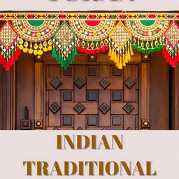 AGENZIA EXIM Green & Red Handcrafted Fabric Door Toran-image-31