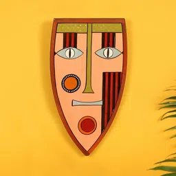 AAKRITI ART CREATIONS Peach-Toned & Red Snake Eyes Wall Decor Mask-image-61