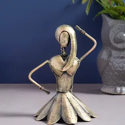 Golden Peacock Gold-Toned Dancing Doll Wall Hanging Decor-17