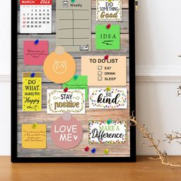Art Street Black Notice Board Bulletin Board with Pen Holder For Home & Office-15
