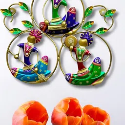 ANSHIKA INTERNATIONAL Green Musician Metal Wall Hanging Decor-image-17