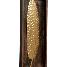 vedas Brown & Gold Toned Textured Metal Abstract Wall Decor-18