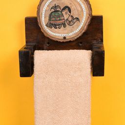AAKRITI ART CREATIONS Wooden Towel Holder-36