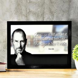 Gallery99 White Steve Jobs Printed Texture Paper Framed Wall Art-image-34