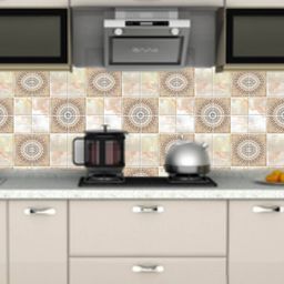 Jaamso Royals Beige Square Marble Tile Design Self Adhesive Kitchen Wallpaper-picture-45