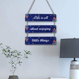 Kuber Industries  Blue Printed Wooden Wall Hangings-20