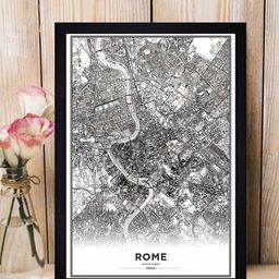 Gallery99 Black & White Rome Texture Paper Framed Wall Art-30