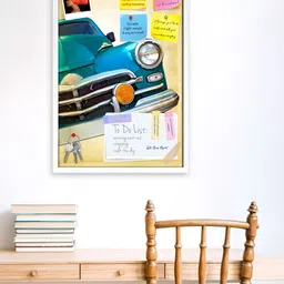 ArtzFolio White Wooden Bulletin Board With Sticky Notes Wall Hangings Wall Decor-image-47