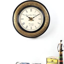 vedas Brown Round Analogue Wall Clock-image-19