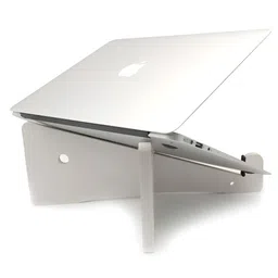 VAH Kya Bat Hai !! White Wooden X Detachable Laptop Holder-image-2