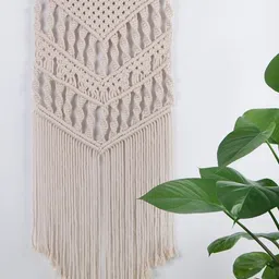 ecofynd Off White Macrame Hanging Wall Decor-image-35