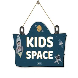 Indigifts Kids Navy Blue & White Kidspace Printed Wall Hanging Decor-picture-26