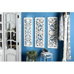 VAS collection home 3-Pcs White Textured Wooden Wall Decor-image-98