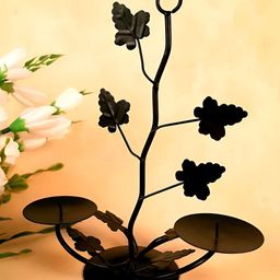 apka mart Black Metal Tea Light Candle Holder-image-54
