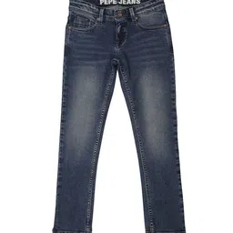 Pepe Jeans Boys Blue Slim Fit Mid Waist Light Fade Stretchable Jeans-picture-29