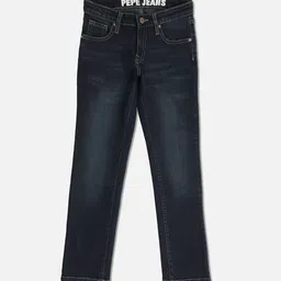Pepe Jeans Boys Blue Slim Fit Light Fade Stretchable Jeans-image-98
