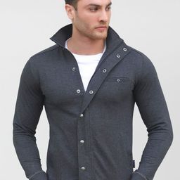 Dream of Glory Inc Men Charcoal Cotton Lightweight Outdoor Regular Solid Tailored Jacket-15