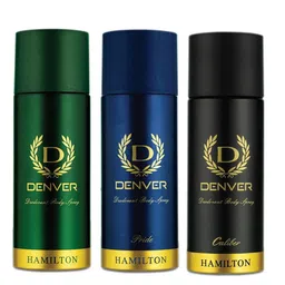 Denver Men Combo of 3 Deodorant Spray - Hamilton + Pride + Caliber - 200 ml Each-13