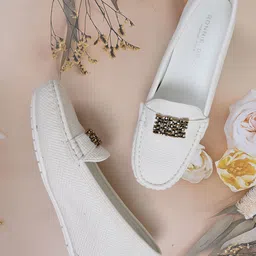 Ronnie Grey Women Woven Design PU Derbys-image-71