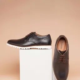 Ruosh Men Textured Leather Derbys-image-90