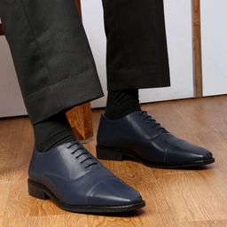 LOUIS STITCH Men Perforated Premium Leather Formal Derby Shoes-image-102