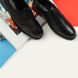 Red Chief Men Black Genuine Leather Formal Derbys-image-79