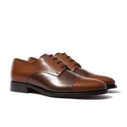 Rapawalk Tan & Coffee Brown Handcrafted Standard Width Leather Derbys-image-88