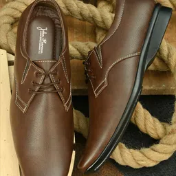 John Karsun Men Brown Solid Formal Derbys-image-57